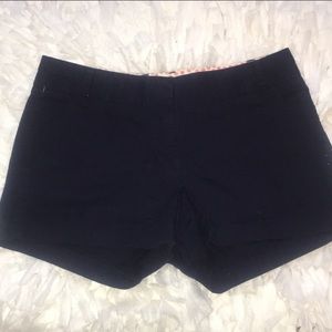 J Crew Navy Blue Chino Mini Broken In Shorts